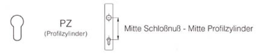 Profilzylinder-Garnitur (PZ) für Haustüren