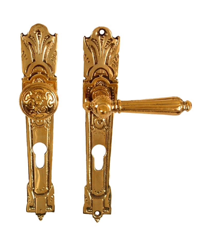 Art Deco Türdrücker Wohnungstür Haustür Jugenstil (K-48) – Bild 3